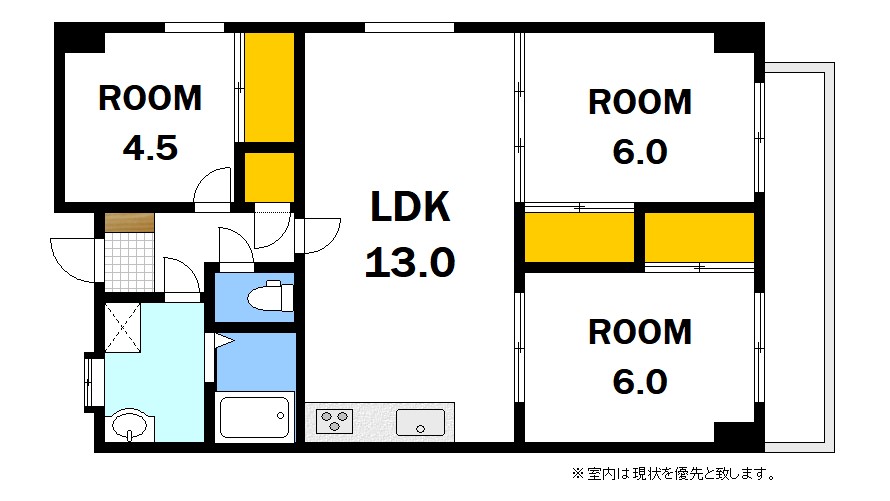 広島市中区舟入南のマンションの間取り