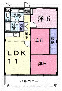 東海市名和町のアパートの間取り