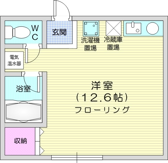 北ハウスの間取り