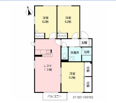 プランタン蔵 C棟の間取り