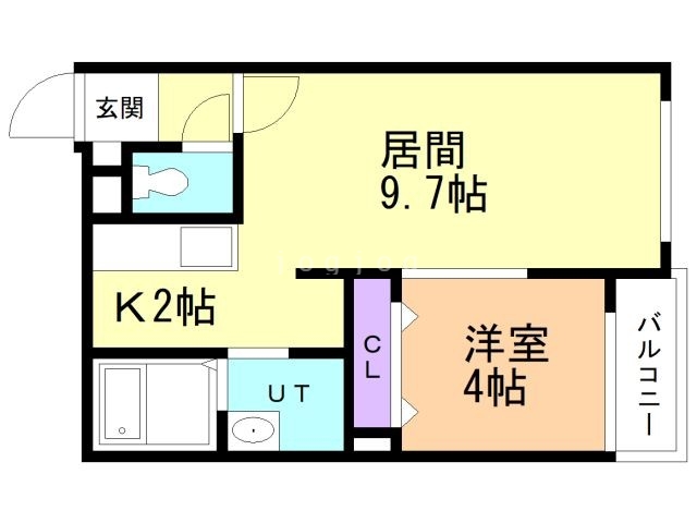 【札幌市中央区南六条西のマンションの間取り】