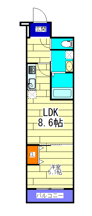 フジパレス門真市駅南の間取り