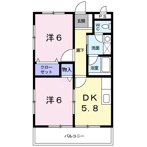 東近江市妙法寺町のマンションの間取り