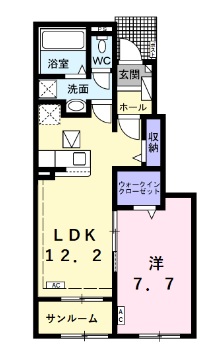 【サンシャイン　ワンの間取り】