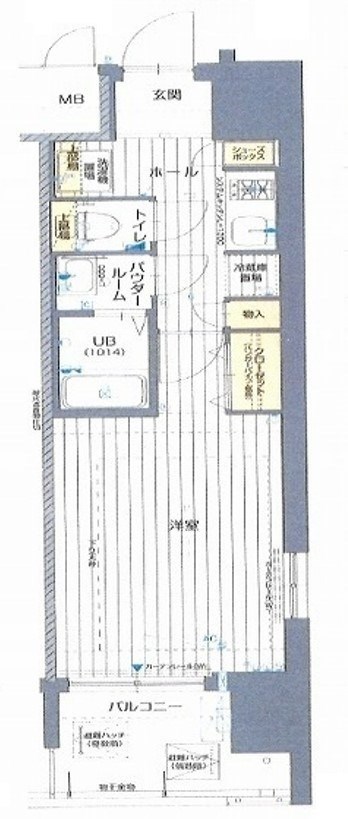 神戸市兵庫区新開地のマンションの間取り