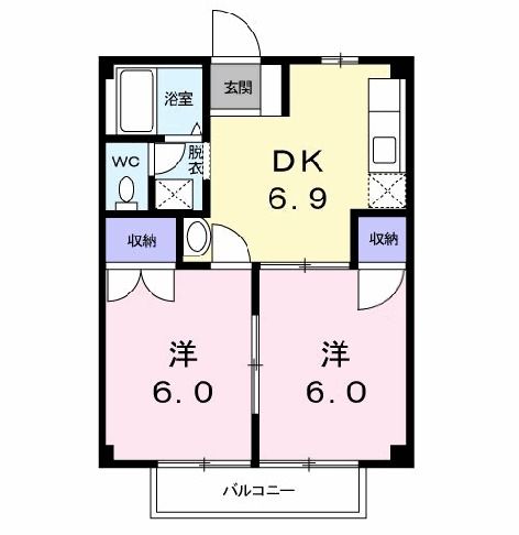 岩瀬郡鏡石町本町のアパートの間取り