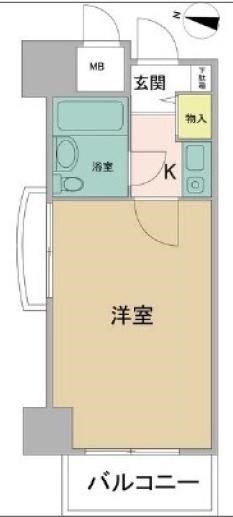 神戸市中央区割塚通のマンションの間取り