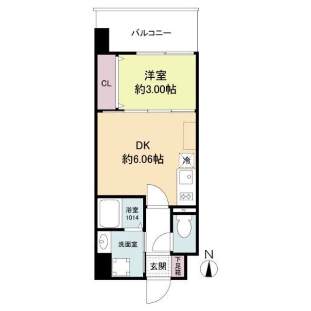 大阪市城東区関目のマンションの間取り