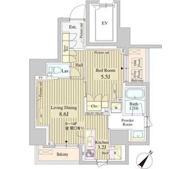 セレサ日本橋堀留町の間取り