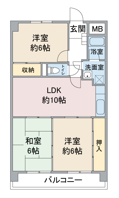 メゾン萩野の間取り