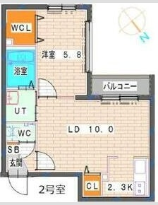 札幌市中央区宮の森一条のマンションの間取り