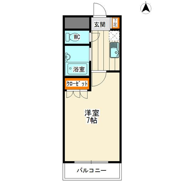 長久手市長配のアパートの間取り