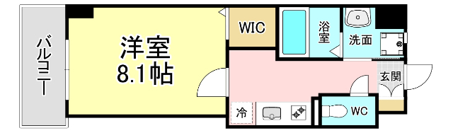 北九州市小倉北区井堀のマンションの間取り