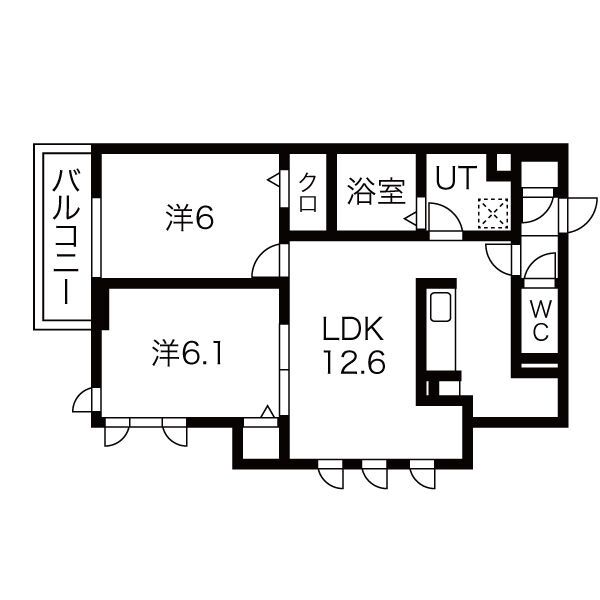 【仮)南区吉祥院井ノ口町新築ハイツの間取り】