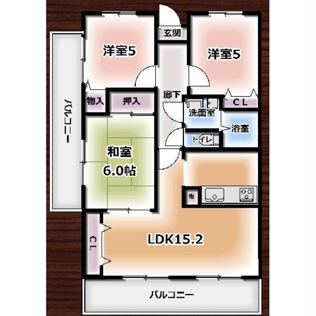 交野市星田のマンションの間取り