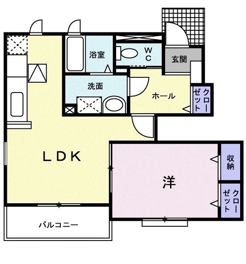 秩父市野坂町のアパートの間取り