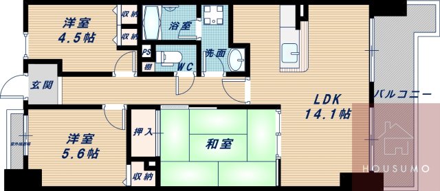 コートアメニティ江坂の間取り