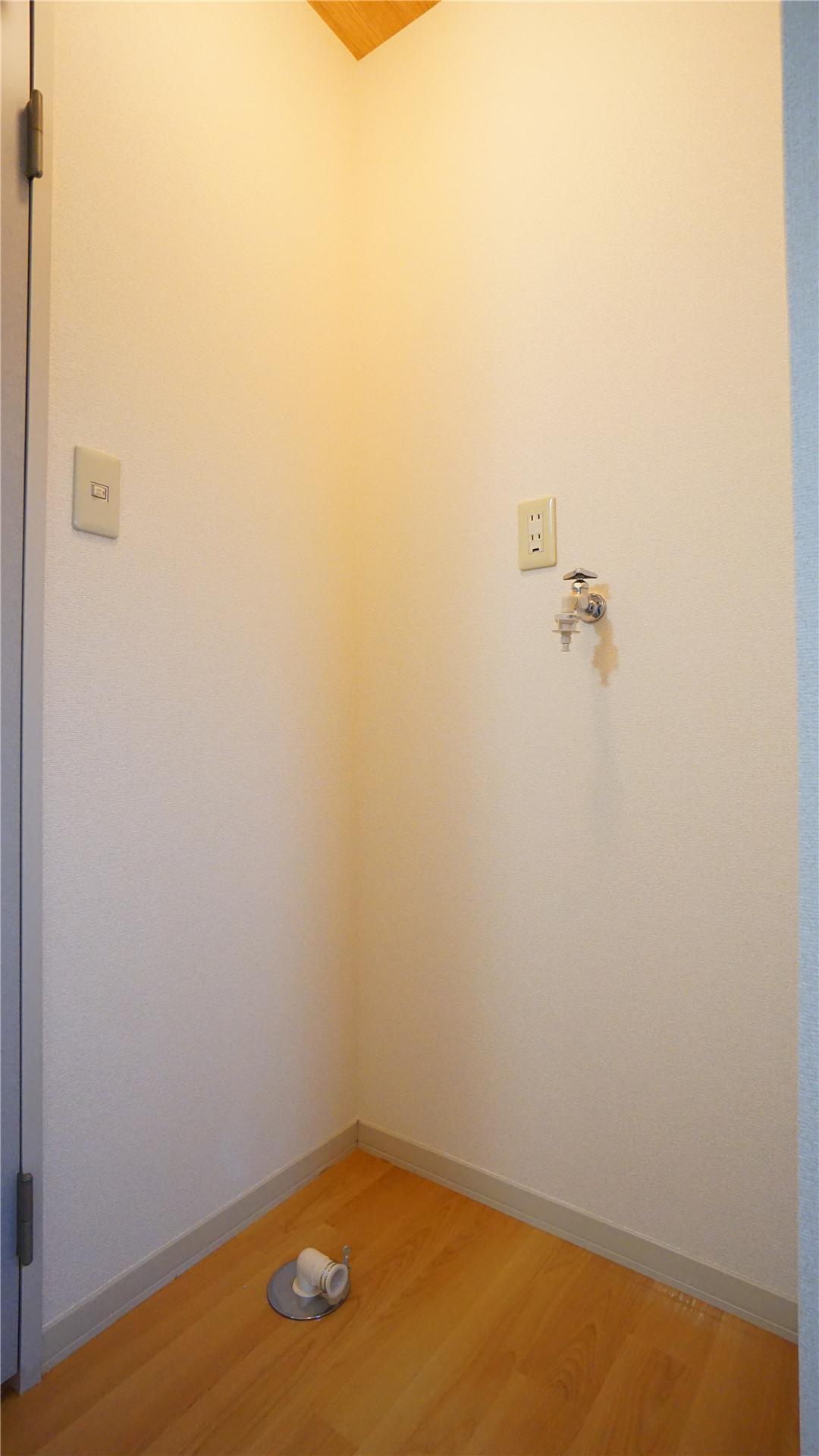 洗面設備　洗濯機置き場です