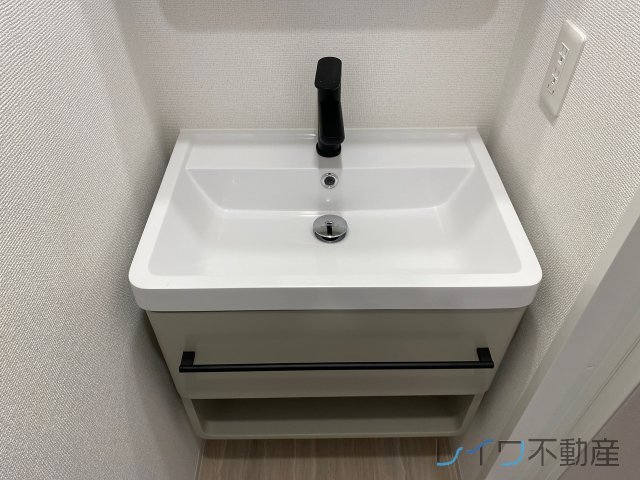 洗面設備　脱衣スペースもあります