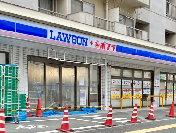 コンビニ　ローソン 舟入南店（コンビニ）まで498m