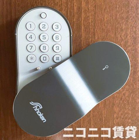 セキュリティ　オートロック機能付きのデジタルキー　※モデルルーム