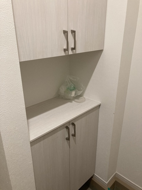 玄関　便利なカウンター型シューズボックス♪
