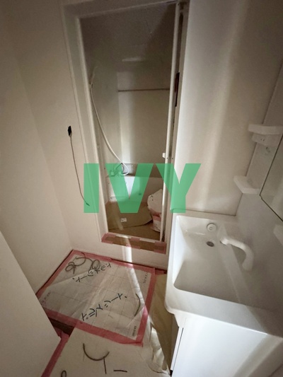 洗面設備　建築中