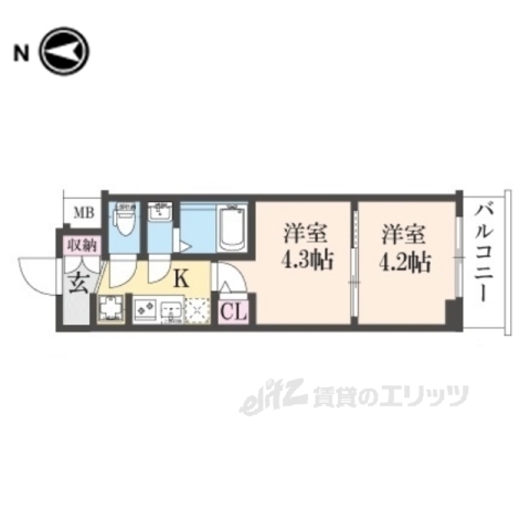 ＪＲ東海道本線 京都駅 徒歩10分 7階建 新築の間取り写真