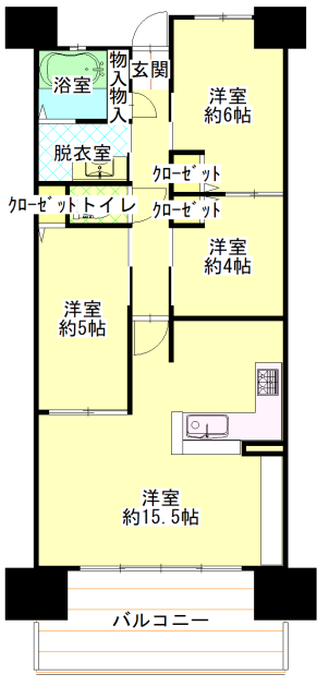ザ・ステーションタワー福山の間取り写真
