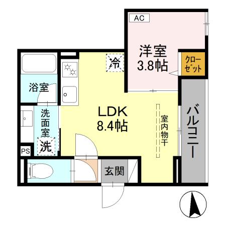 DPaina岩戸北四丁目の間取り写真