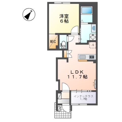開成町古田島新築アパート工事の間取り写真