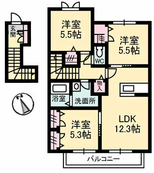 グランマスト川口 Cの間取り写真