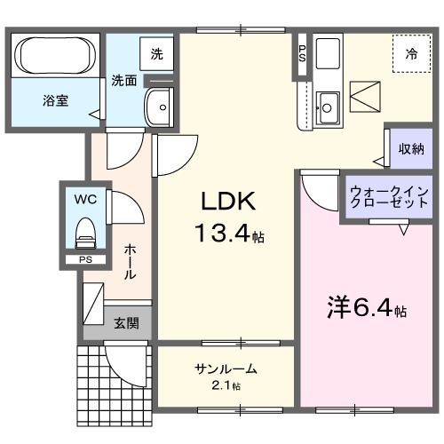 ヴィラージュ柞原 Iの間取り写真