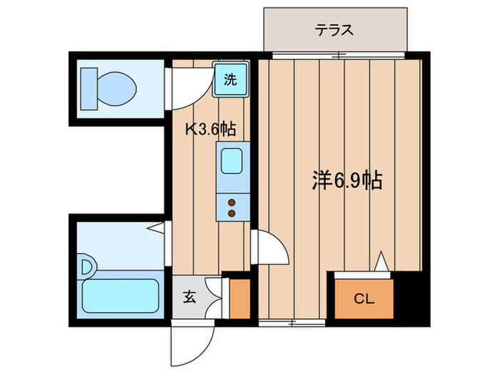 オ-ク五本木の間取り写真