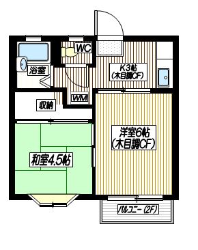 ふぁみーる入待　（2F）の間取り