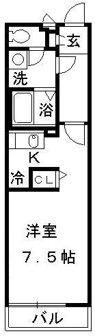 さいたま市岩槻区加倉のアパートの間取り