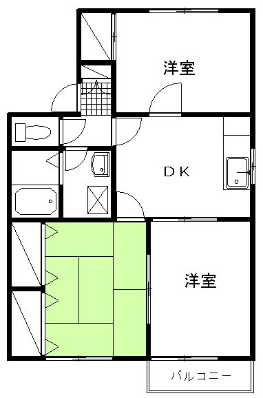 メゾンシェーヌBの間取り