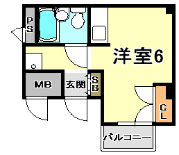 神戸市兵庫区中道通のマンションの間取り