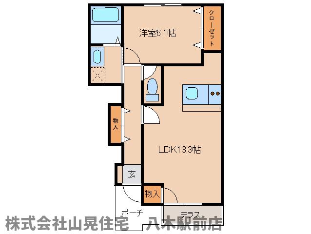 磯城郡田原本町大字宮古のアパートの間取り