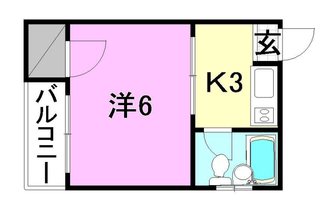 松山市緑町のマンションの間取り