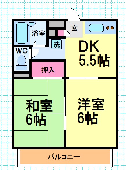 東京都府中市白糸台２（アパート）の賃貸物件の間取り