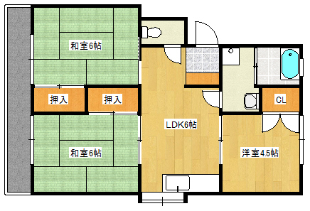 広島市西区井口のマンションの間取り