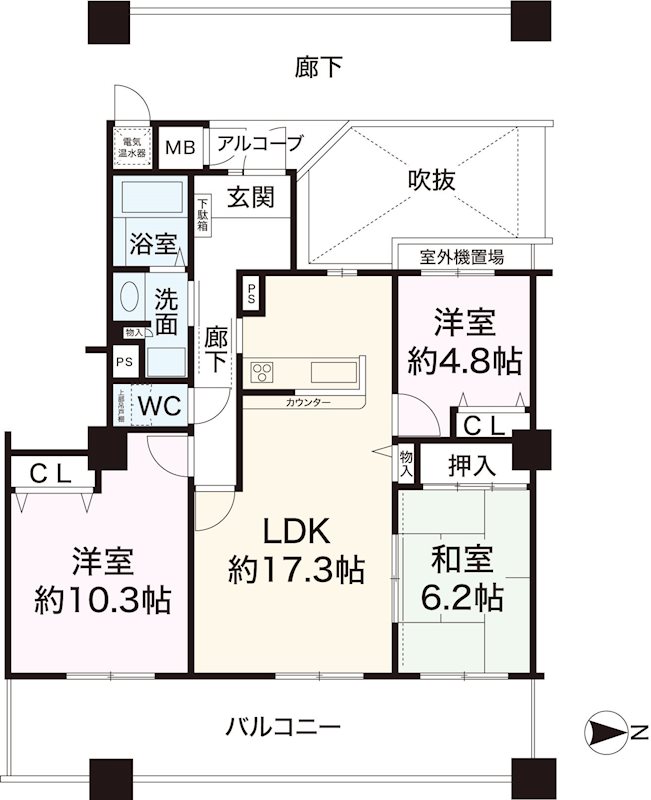 アスピア明石南館の間取り