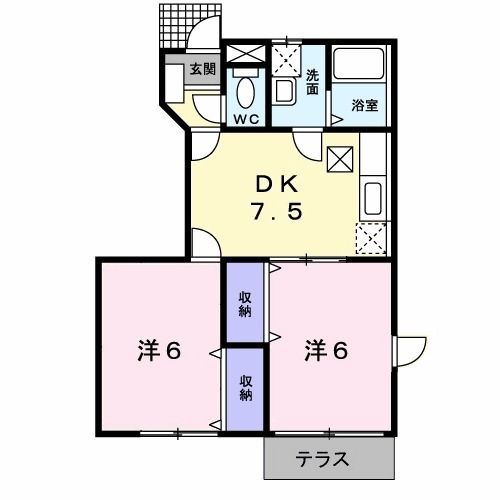 【備前市吉永町吉永中のアパートの間取り】