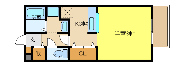 姫路市勝原区熊見のアパートの間取り