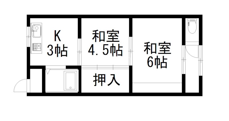 龍山ハイツの間取り