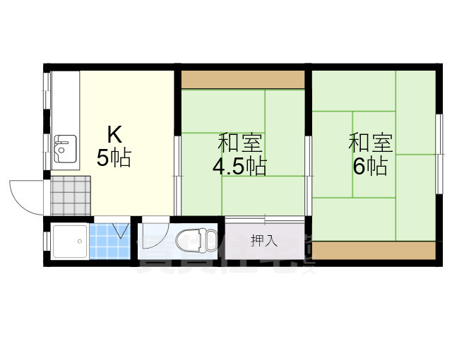 若草荘Aの間取り