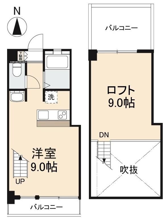 高松市塩上町のマンションの間取り