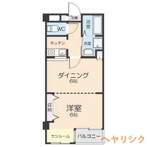 名古屋市名東区大針のマンションの間取り