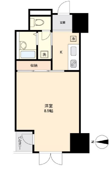 仙台市宮城野区榴岡のマンションの間取り